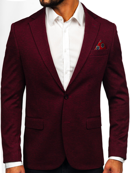Bordowa marynarka męska casual Denley 24401