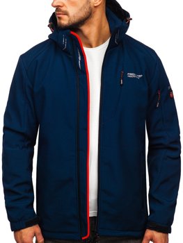 Granatowa kurtka męska softshell Denley BK122