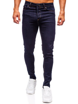 Granatowe spodnie jeansowe męskie skinny fit Denley 5308