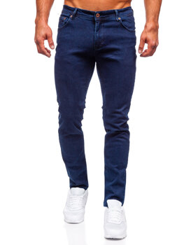 Granatowe spodnie jeansowe męskie slim fit Denley 5066