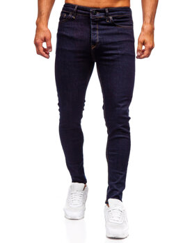 Granatowe spodnie jeansowe męskie slim fit Denley 5313