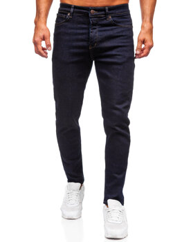 Granatowe spodnie jeansowe męskie slim fit Denley 5380