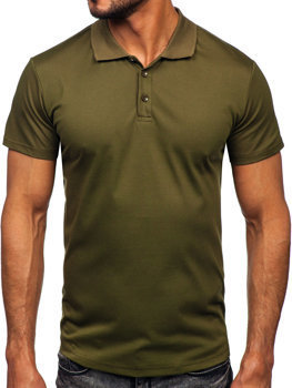 Khaki koszulka polo męska Denley 8T80