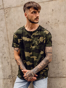 Khaki t-shirt męski moro Denley S807A1