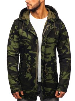 Kurtka męska przejściowa parka moro-khaki Denley 5391